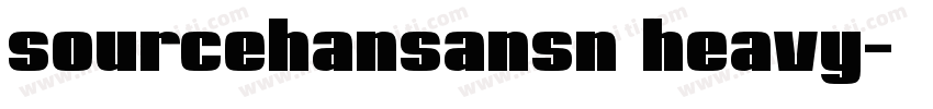 sourcehansansn heavy字体转换
